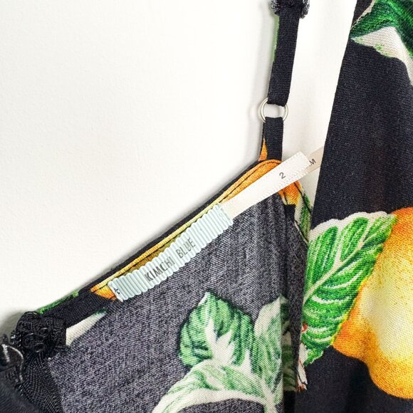 Urban Outfitters Kimchi Blue Lemon Print Peekaboo Romper Size 2 - Picture 4 of 6